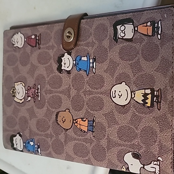 Coach | Office | Coach Embossed Leather Notebook W Peanuts Characters ...